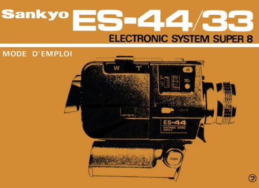 Sankyo ES-44 ES-33 Electronic system super 8 Gebruikshandleiding, Talen: Frans cover