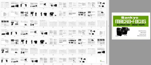 Sankyo SUPER MF-303 MF-404 Macro-Focus User manual, Languages: German French Spanish Italian - Image 2