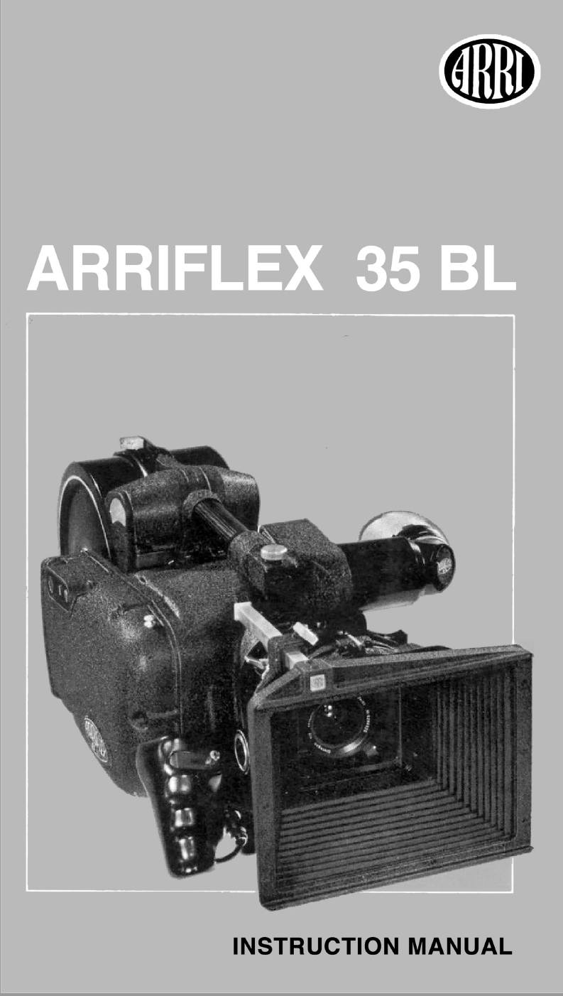 Arri Arriflex 35BL Gebruikshandleiding, Talen: Engels cover