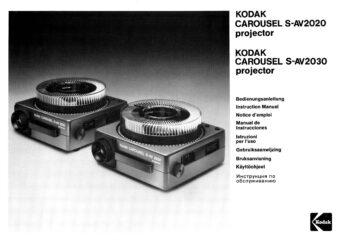 Kodak CAROUSEL S-AV2020 S-AV2030 Gebruikshandleiding, Talen: Duits Engels Frans Spaans Italiaans Nederlands Zweeds Fins Russisch cover