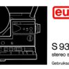 Eumig S938 Stereo Sound Gebruikshandleiding, Talen: Nederlands cover