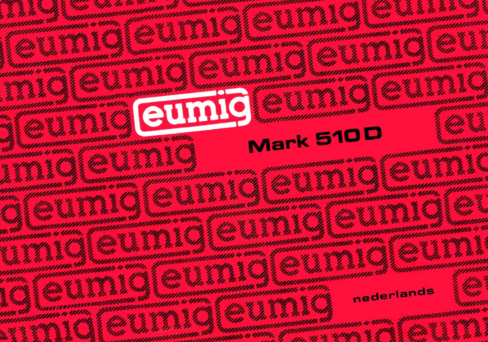 Eumig Mark 510D Gebruikshandleiding, Talen: Nederlands cover