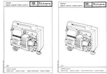 Silma 128 super 8 standard 8 Onderdelenhandleiding, Talen: Duits Engels Frans Spaans Italiaans cover