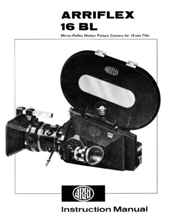 Arri Arriflex 16 BL Gebruikshandleiding, Talen: Engels cover