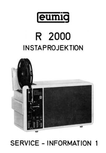 Eumig R2000 Service handleiding, Talen: Duits cover