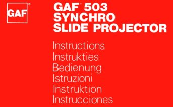Gaf 503 Synchro Gebruikshandleiding, Talen: Duits Engels Frans Italiaans Nederlands Zweeds cover