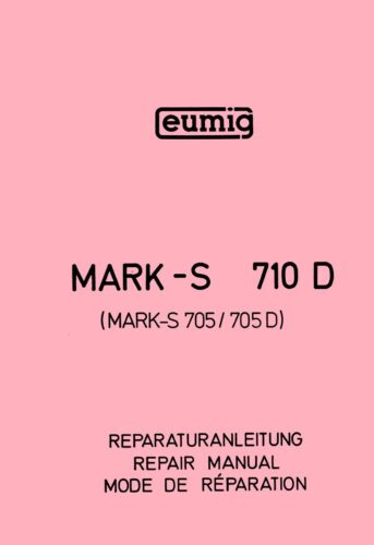 Eumig MARK-S 710D - 705 - 705D Service handleiding, Talen: Duits cover