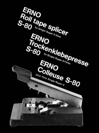 Erno Roll tape splicer S-80 Gebruikshandleiding, Talen: Duits Engels Frans cover