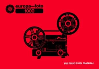 Europa-foto 1000 Gebruikshandleiding, Talen: Engels cover