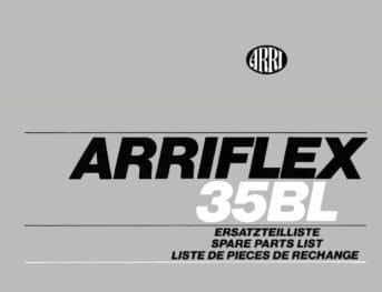 Arri Arriflex 35BL onderdelenhandleiding, Talen: Duits Engels Frans cover