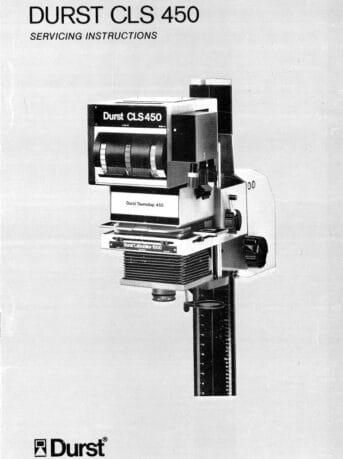 Durst CLS 450 - Servicing Instructions service handleiding, Talen: Engels cover