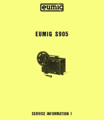Eumig S905 - Service Information 1 service handleiding, Talen: Duits cover