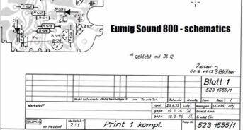 Eumig Sound 800 - schematics service handleiding, Talen: Duits cover
